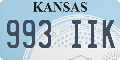 KS license plate 993IIK