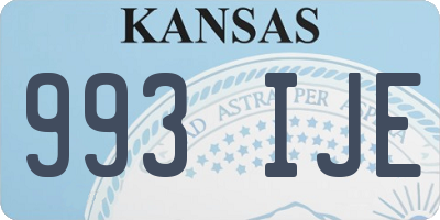 KS license plate 993IJE