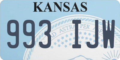 KS license plate 993IJW