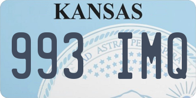 KS license plate 993IMQ