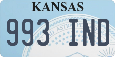KS license plate 993IND