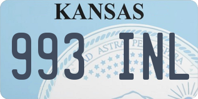 KS license plate 993INL