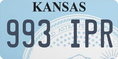 KS license plate 993IPR