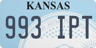 KS license plate 993IPT