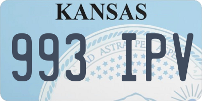 KS license plate 993IPV