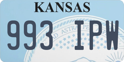 KS license plate 993IPW