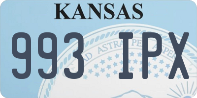 KS license plate 993IPX