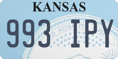 KS license plate 993IPY
