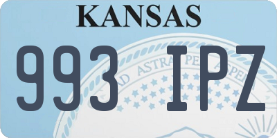 KS license plate 993IPZ