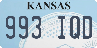 KS license plate 993IQD