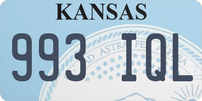 KS license plate 993IQL