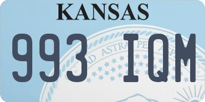 KS license plate 993IQM
