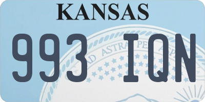 KS license plate 993IQN