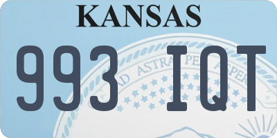 KS license plate 993IQT