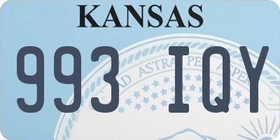 KS license plate 993IQY