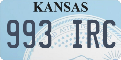 KS license plate 993IRC