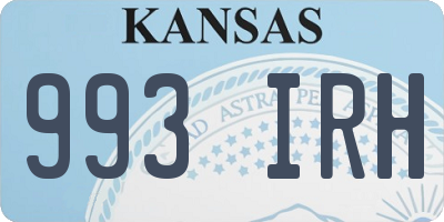 KS license plate 993IRH