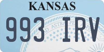 KS license plate 993IRV