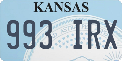 KS license plate 993IRX