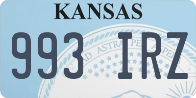 KS license plate 993IRZ
