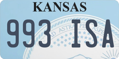 KS license plate 993ISA
