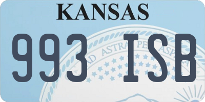 KS license plate 993ISB