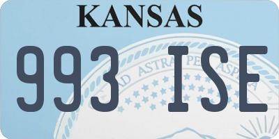 KS license plate 993ISE