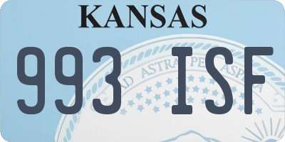 KS license plate 993ISF