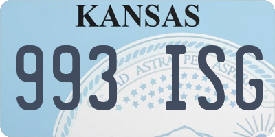 KS license plate 993ISG
