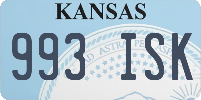 KS license plate 993ISK