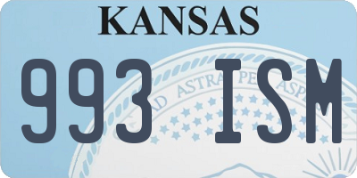 KS license plate 993ISM