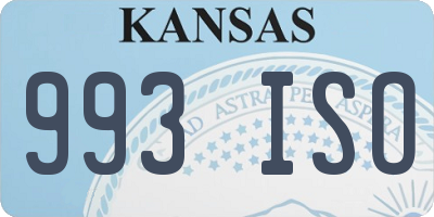 KS license plate 993ISO