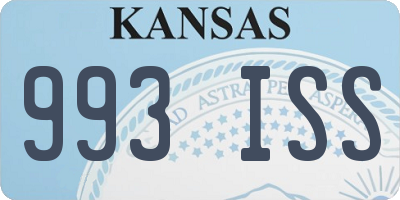 KS license plate 993ISS