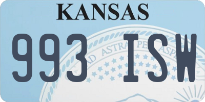 KS license plate 993ISW
