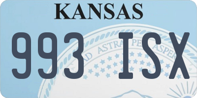 KS license plate 993ISX