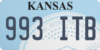 KS license plate 993ITB