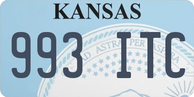 KS license plate 993ITC