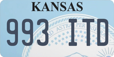 KS license plate 993ITD