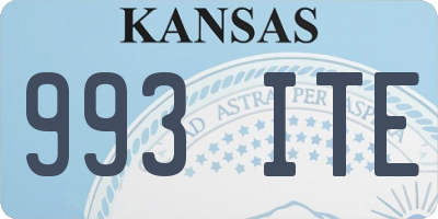 KS license plate 993ITE