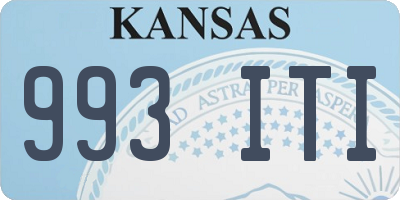 KS license plate 993ITI