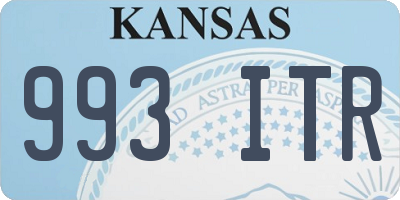 KS license plate 993ITR
