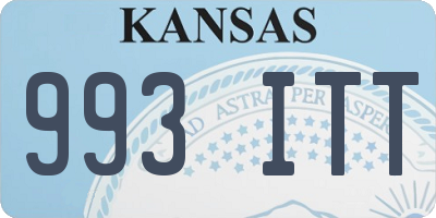 KS license plate 993ITT