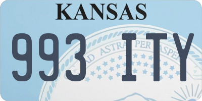 KS license plate 993ITY