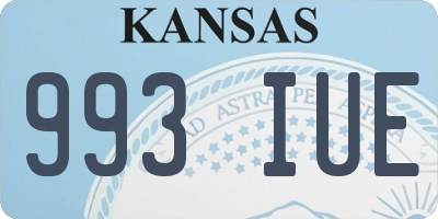 KS license plate 993IUE