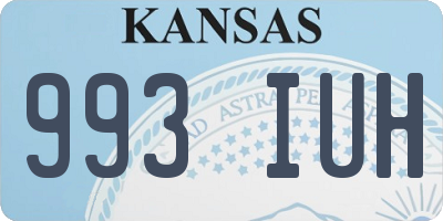 KS license plate 993IUH