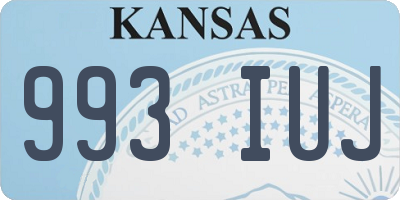 KS license plate 993IUJ