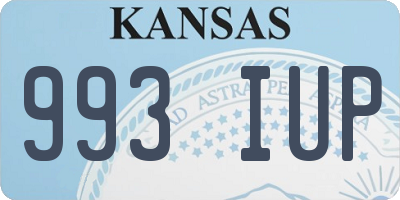 KS license plate 993IUP