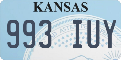 KS license plate 993IUY