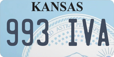 KS license plate 993IVA