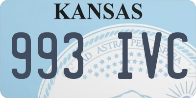 KS license plate 993IVC